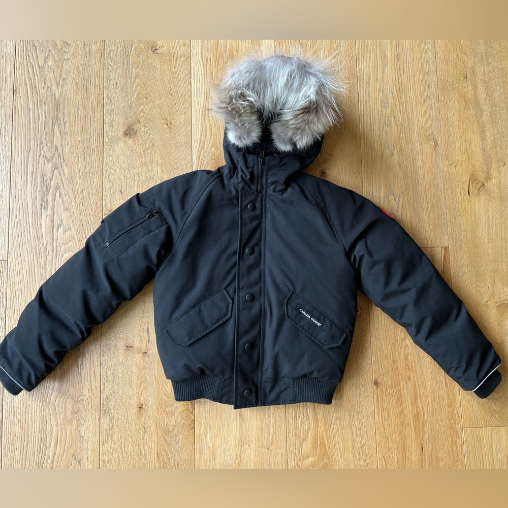 Canada Goose Black Puffer Jacket with Fur Hood